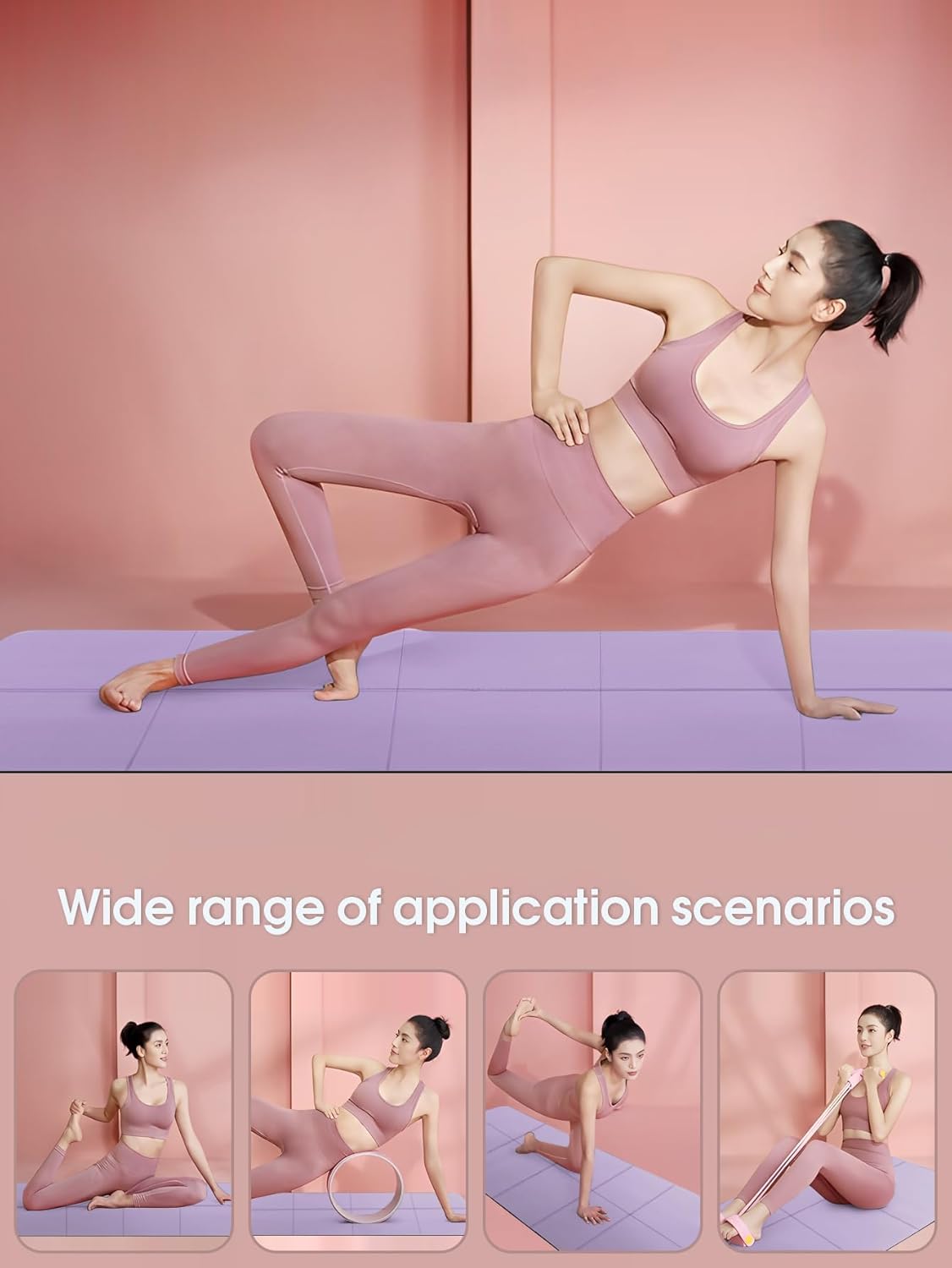 Faltbare Reise-Yogamatte, 6 mm, rutschfeste, leichte EVA-Übungs-Pilates-Fußmatte für Yoga, Pilates, Heimtraining und Bodenübungen, 173 x 61 cm – Bild 6
