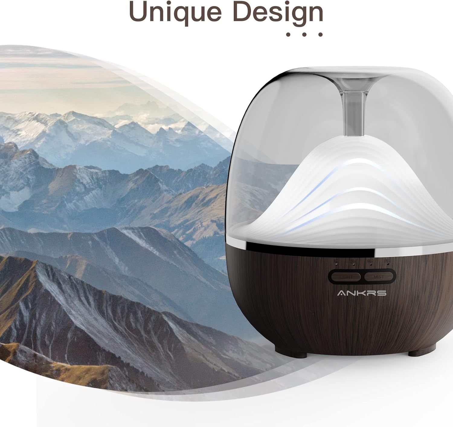 Alexa Smart Aroma Diffuser 600 ml, Ankrs Diffusor für ätherische Öle, Aroma-Luftbefeuchter, WiFi-Diffusor, kompatibel mit Alexa/Google Home, Smart Home, extrem leise, BPA-frei für Schlafzimmer, Büro, Spa – Bild 9