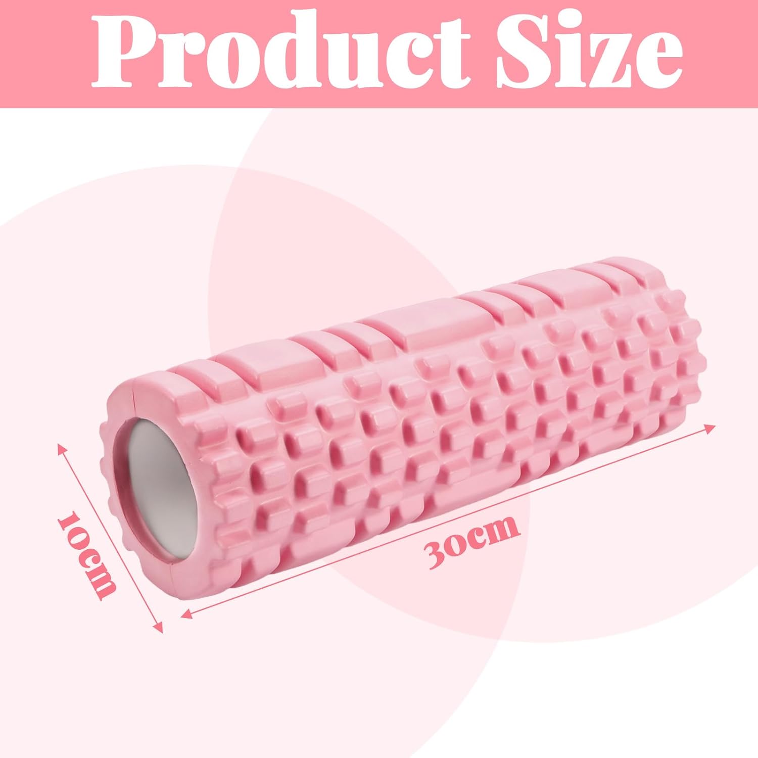 Schaumstoffrolle, Gesichtsrolle Rückenwirbelsäule, Massagerolle, Faszienrolle Wirbelsäule für Tiefengewebsmassage, Schaumstoffrolle zur Linderung von Muskelverspannungen (Pink) – Bild 6