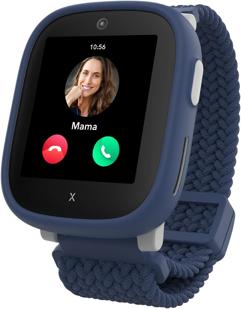 Xplora X6 Play, wasserdichte Handyuhr für Kinder (mit SIM-Karte), 4G, Anrufe, Nachrichten, Schulmodus, SOS-Funktion, GPS, Kamera, Schrittzähler (blau)