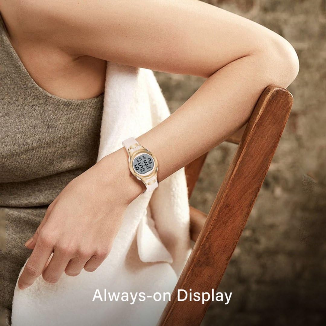 Timever Damenuhr mit Silikonarmband, Digitaluhr mit Alarm, Stoppuhr, Datum, Licht, Sportuhr mit 3ATM Wasserdicht – Bild 4