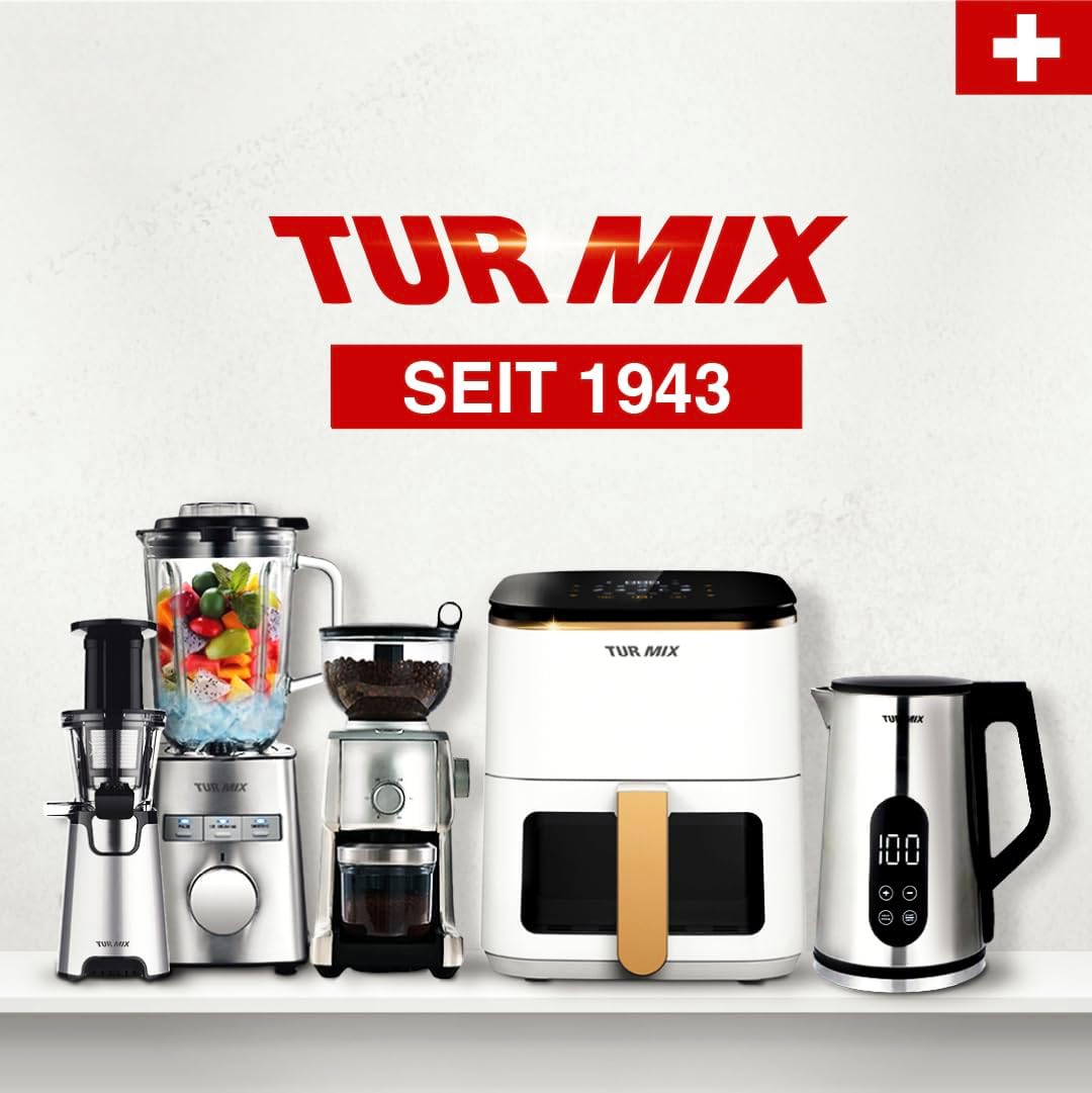 Preisgekrönte Heißluftfritteuse Turmix CX 250 Weiß – Kompakter 3,5-Liter-Airfryer, 1350 W, transparentes Fenster, Touch-Display mit 10 automatischen Kochprogrammen – Schweizer Marke des Jahres – Bild 7