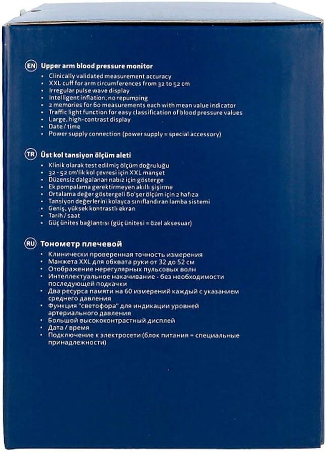 Visomat 24076 Comfort Xxl Blutdruckmessgerät Oberarm große Manschette bis 52 cm Armumfang 800 g – Bild 5