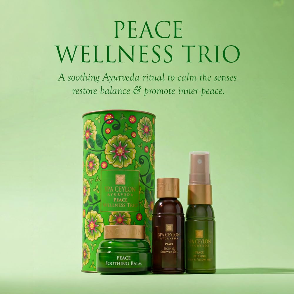 SPA CEYLON – Peace Wellness Trio-Set mit Duschgel, Körpercreme und Balsam, Aromatherapie-Geschenkset für inneren Frieden und Pflege, vegan und auf natürlicher Basis – Bild 5