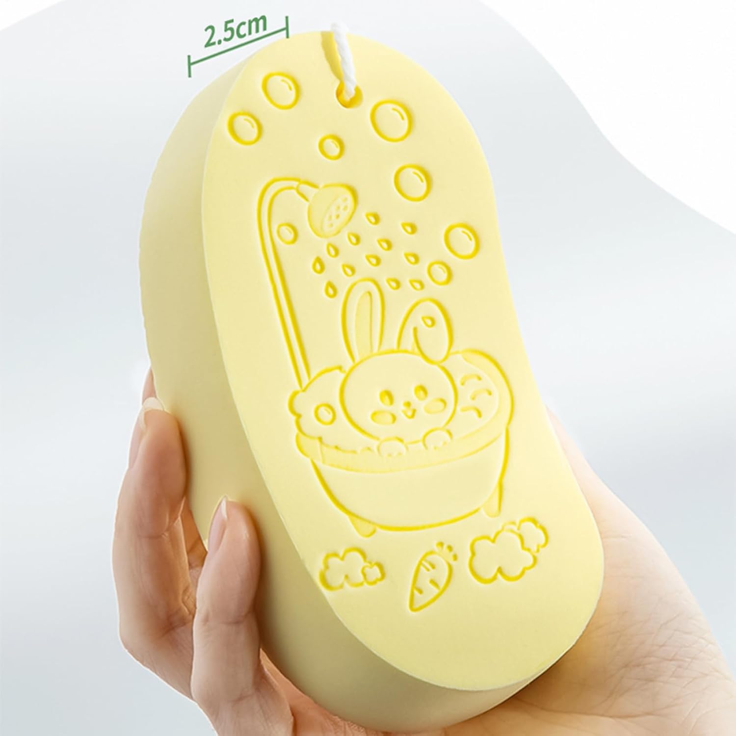 Badeschwämme für die Dusche, Körperpeeling mit , wiederverwendbares Scheuerwerkzeug für empfindliche Haut von Kindern und Erwachsenen – Bild 8