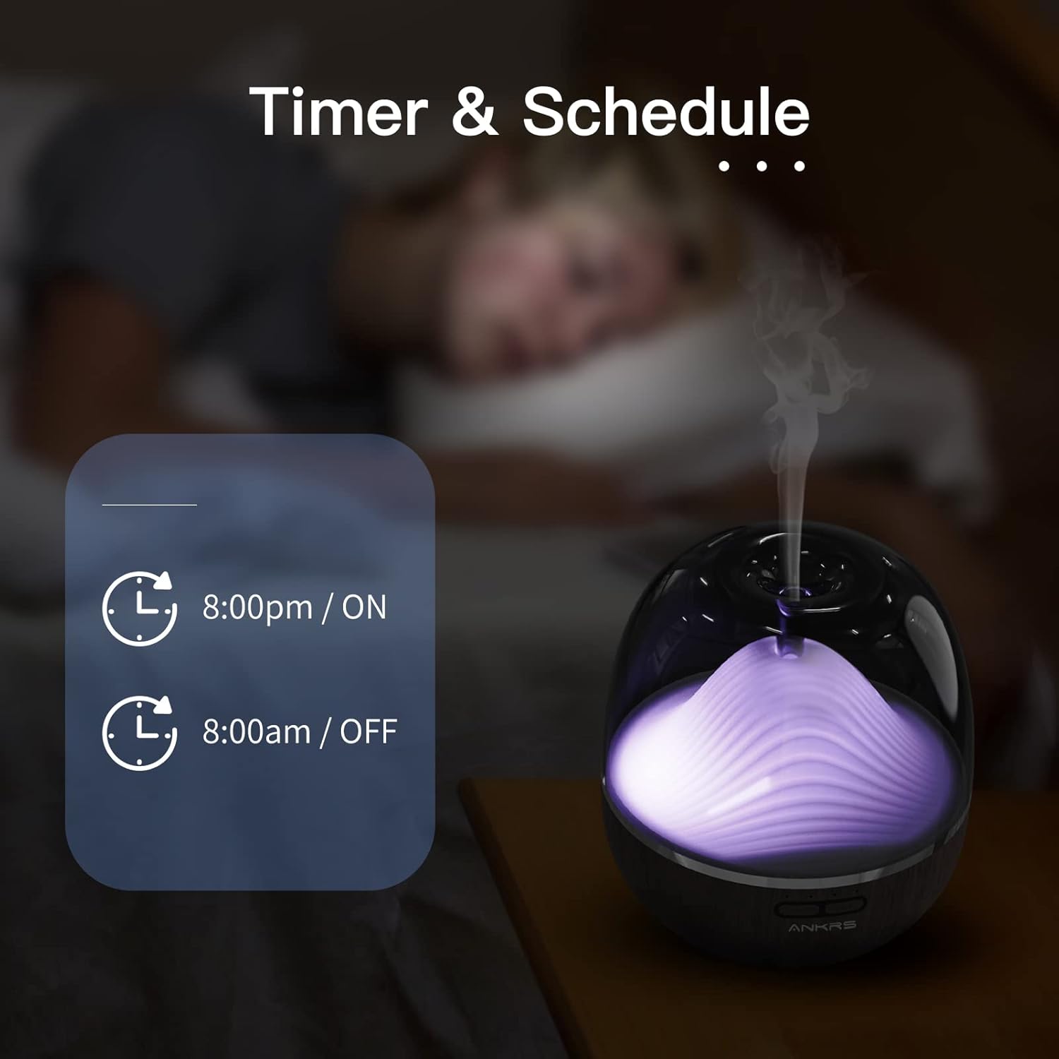 Alexa Smart Aroma Diffuser 600 ml, Ankrs Diffusor für ätherische Öle, Aroma-Luftbefeuchter, WiFi-Diffusor, kompatibel mit Alexa/Google Home, Smart Home, extrem leise, BPA-frei für Schlafzimmer, Büro, Spa – Bild 7