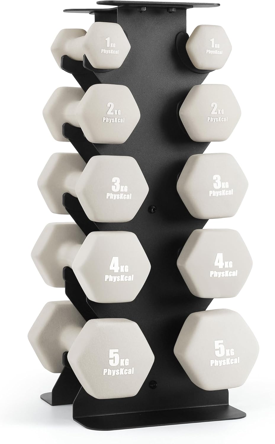 PhysKcal Hantel-Set, Hantel-Set und Aufbewahrungsständer für Heimtraining, Fitnessstudio