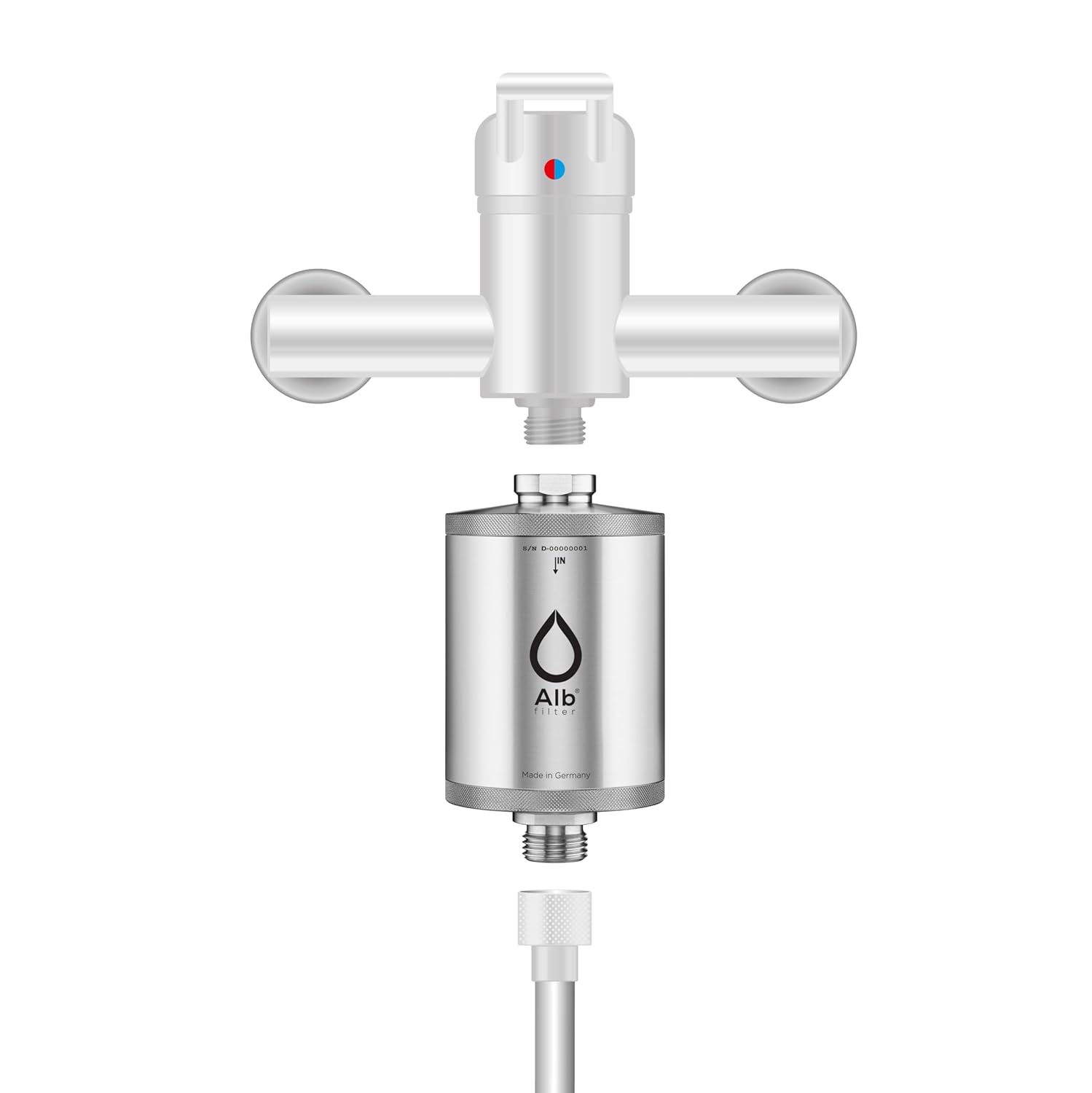 Alb Filter Balance Natur-Duschfilter aus Edelstahl – Wasserfilter für Dusche & Bad – Gesundes Haar & sanfte Haut für die ganze Familie – Reduziert Chlor, Schwermetalle & Kalk – Hergestellt in Deutschland – Bild 5