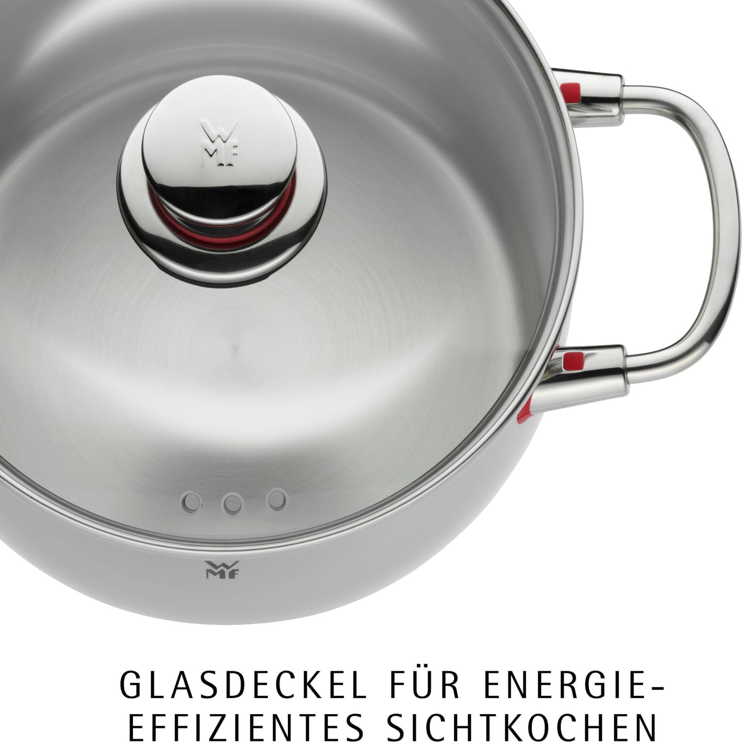 WMF Topfset 5-teilig, Qualität, ein Dampfabzug, Glasdeckel, Cromargan® Edelstahl poliert, für Induktionsherde geeignet, spülmaschinenfest – Bild 5