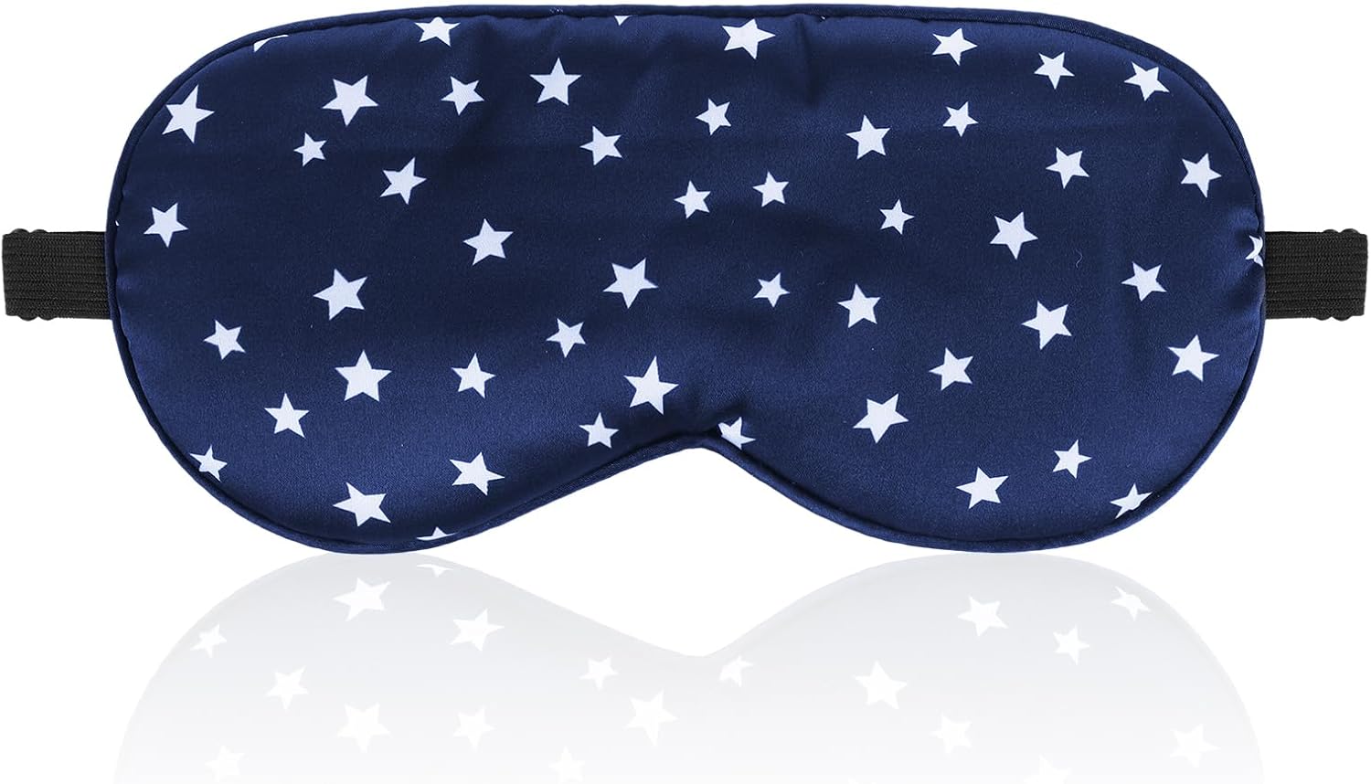 Seidenschlafmaske, Augenmaske aus reiner Seide mit verstellbarem Riemen, Verdunkelungsschlafmaske, bequeme weiche Augenmaske, Schlafhilfe, Augenbinde für Schlafqualität, Lichtblockierung (Marineblau)
