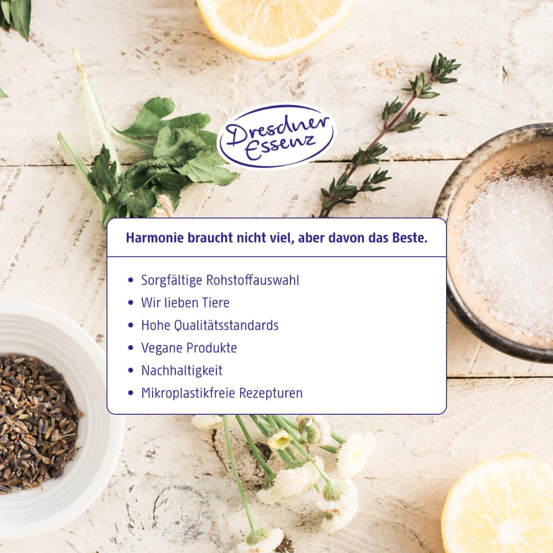 Dresdner Essenz Sooo Cozy Geschenkset – Duschgel, Badeschaum, Handcreme & Tuchmaske – Pflegend & Vegan – Wellness-Set für Damen & Herren – Nachhaltige Verpackung – 4-teilig – Bild 8