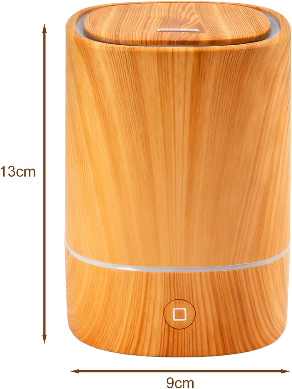 Youyijia Aromadiffusor für ätherische Öle, 125 ml, Ultraschalldiffusor mit Luftbefeuchter & 7 Farben LED, Design in Holzoptik, automatische Abschaltung, leiser Duftdiffusor für Schlafzimmer (Holzfarbe) – Bild 6