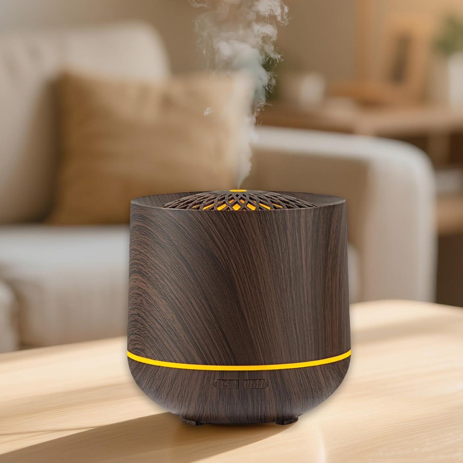 Aromadiffusor für ätherische Öle, 300 ml Ultraschalldiffusor, Luftbefeuchter mit kühlem Nebel, 7-Farben-LED-Licht und automatische Abschaltung