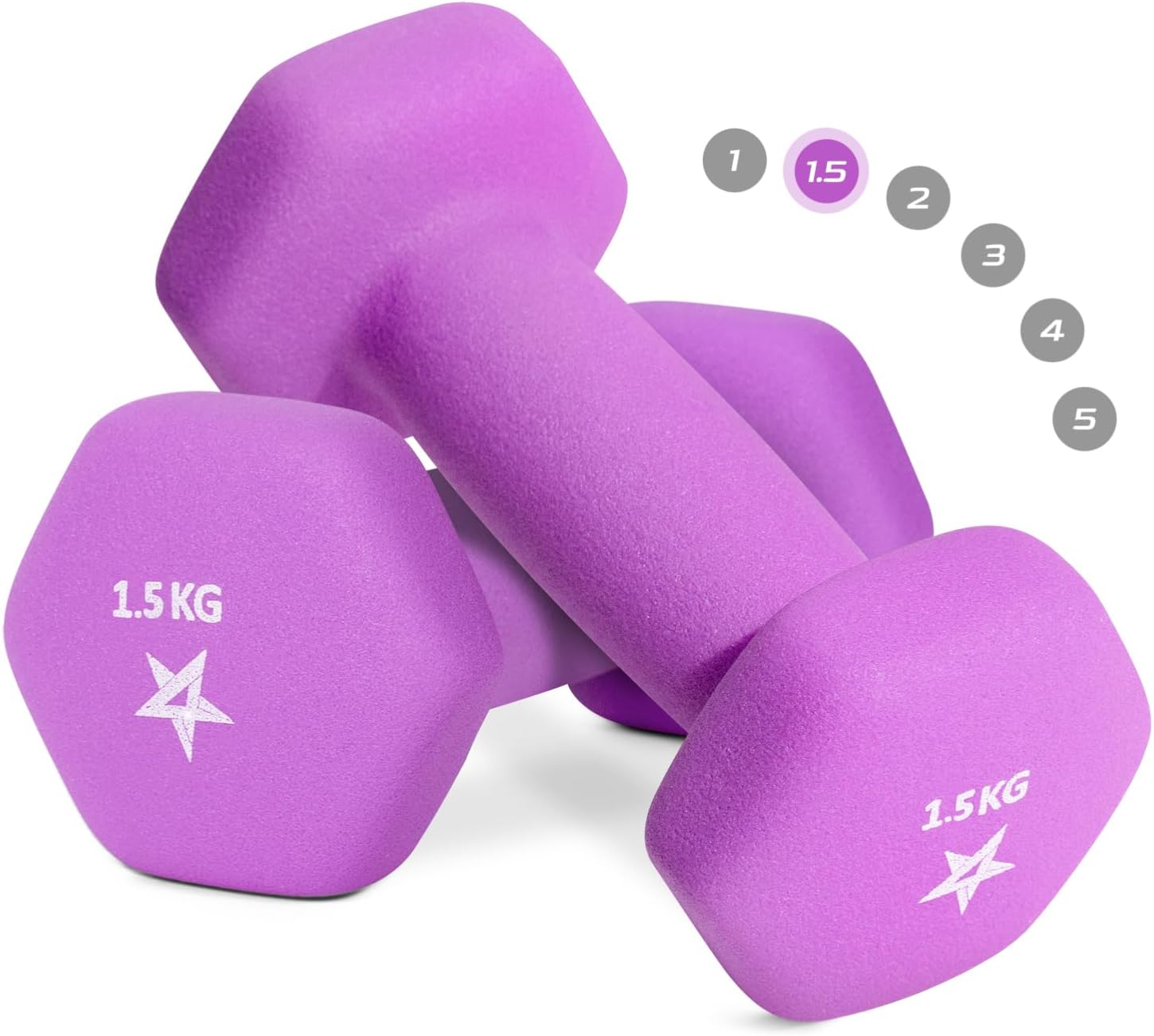 Yes4All Hex Neopren-Hanteln-Set, Gewichte für Krafttraining, Yoga, Pilates – Hanteln-Set mit 2 Hanteln, Set für Damen und Herren