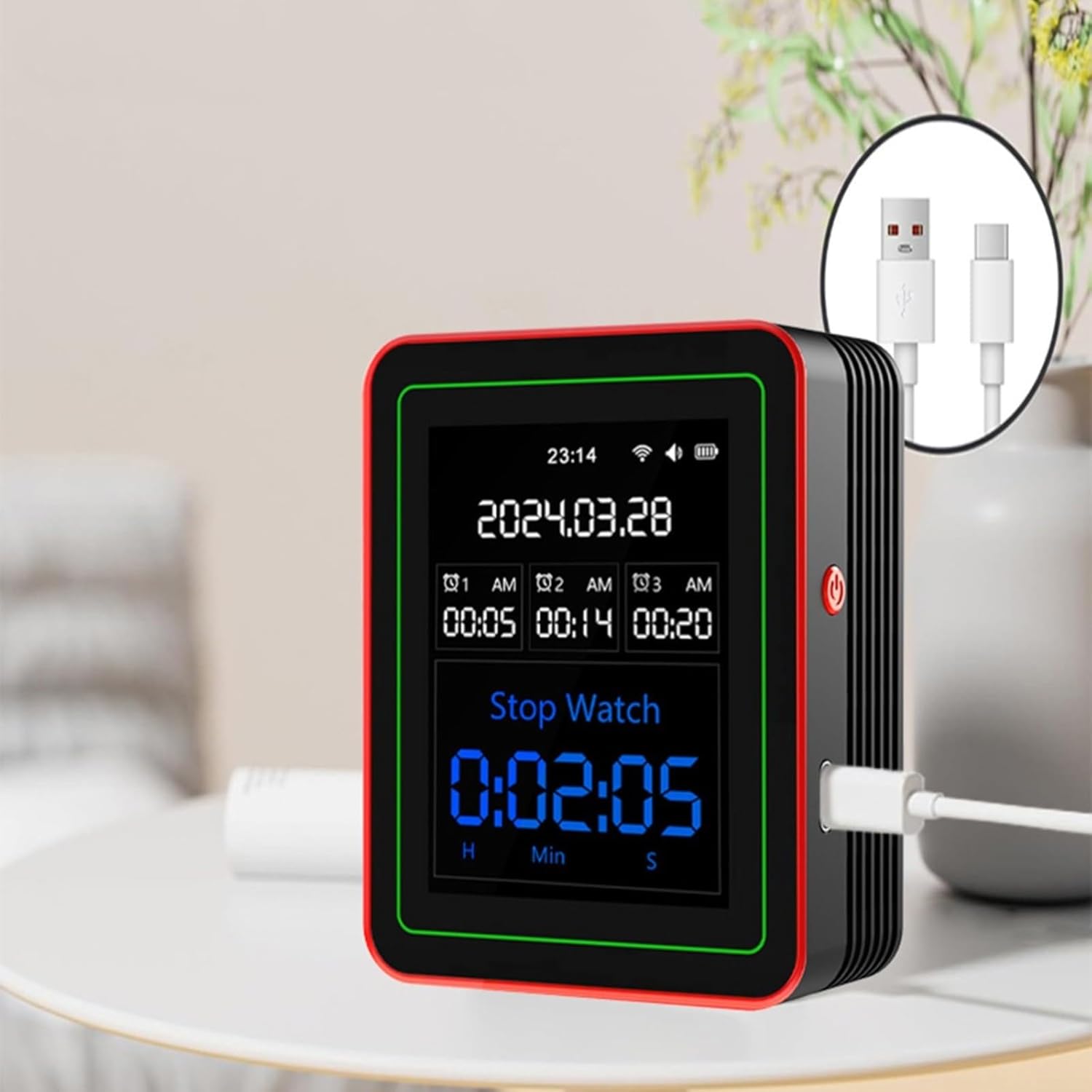 Luftqualitätsmessgerät, 15-in-1-Smart-Luftqualitätsmonitor, Echtzeittester für Zuhause und Büro mit App-Steuerung (Schwarz) – Bild 8