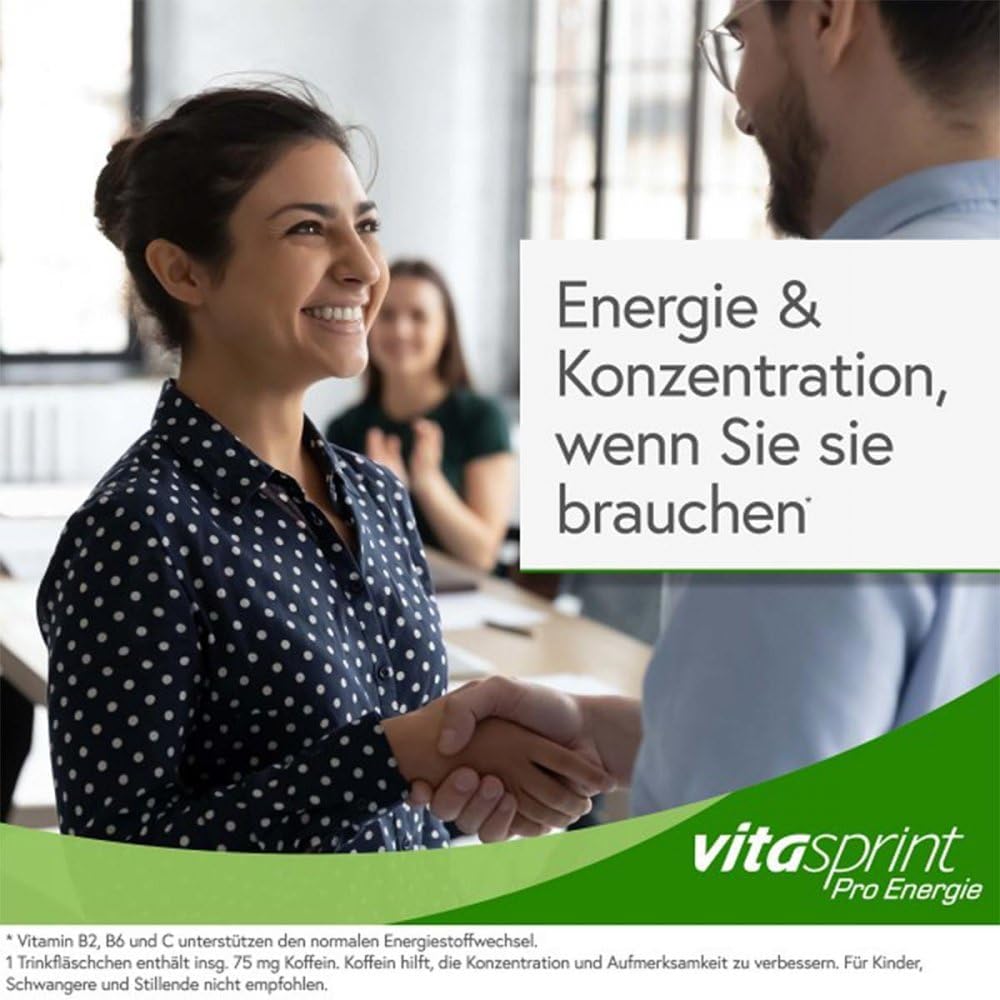 Vitasprint Pro Energy Trinkflasche – natürliches Nahrungsergänzungsmittel für verbesserte Konzentration* – 1 x 24 Trinkampullen – Bild 8