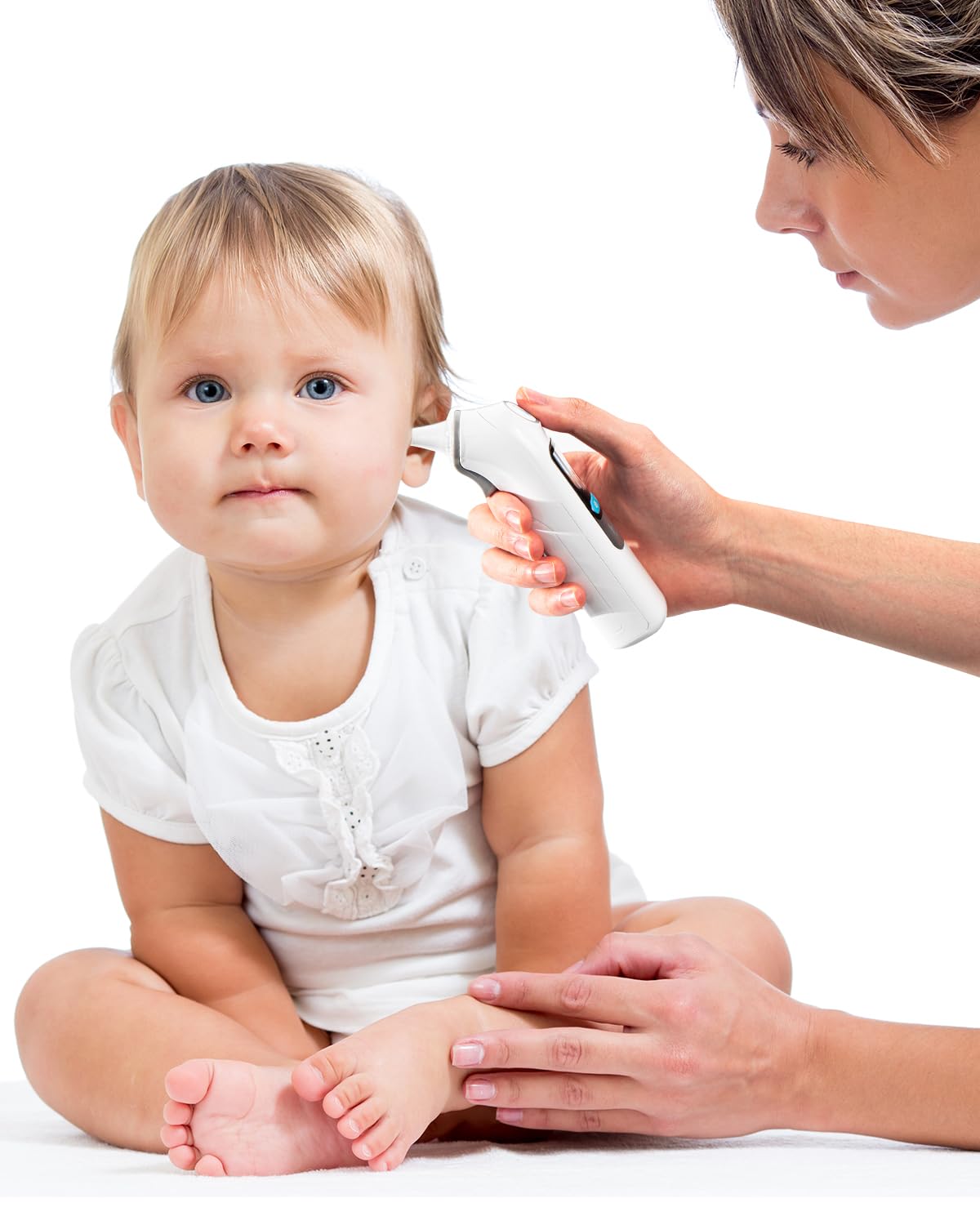 Fieberthermometer Ohr für Erwachsene und Kinder, hochpräzises 1-Sek.-Ohrthermometer, 30 Speicherabrufe, 3-Farben-Fieberalarm, mit 21 Einweg-Sondenhüllen und Aufbewahrungsbox (LCD weiß) – Bild 8
