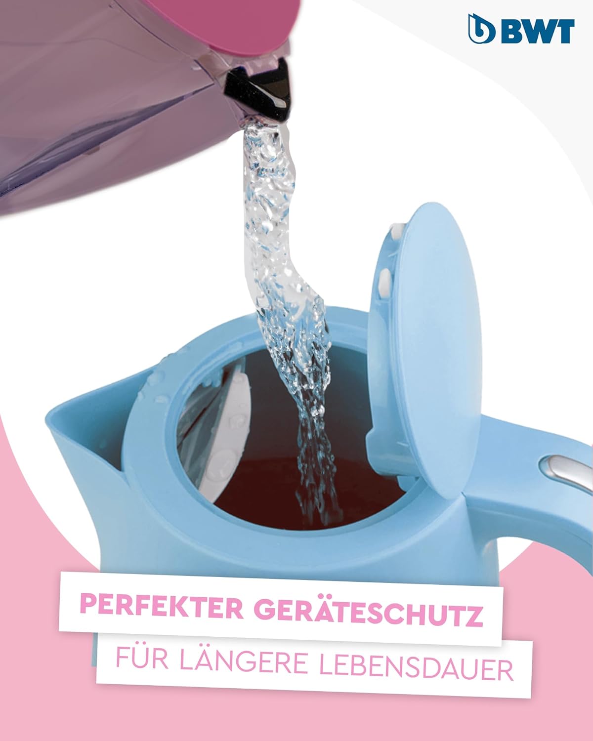 BWT Aqualizer Home Wasserfilter Aubergine inkl. 1 Magnesium-Filterkartusche, Wasserfilter Trinkwasser für Lebensmittel & Getränke, filtert Kalk, Chlor, Blei & Kupfer – Bild 6