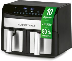 GOURMETmaxx Doppelkammer-Heißluftf...