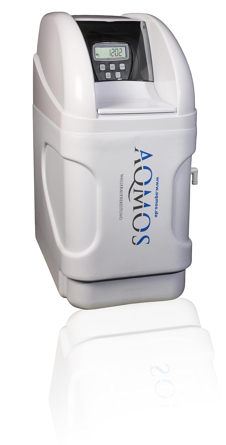 Aqmos CM-32 Wasserenthärtungsanlage im Set mit Montageblock und 100 kg Regenerationssalztabletten, Wasserenthärter für Haushalte bis 3 Personen, Entkalkungssystem, Antikalksystem für weiches Wasser – Bild 2