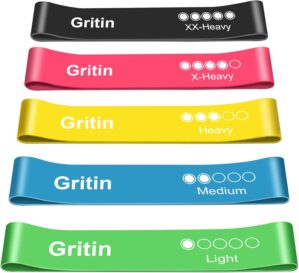 Gritin Fitnessbänder (5er Set) Wid...