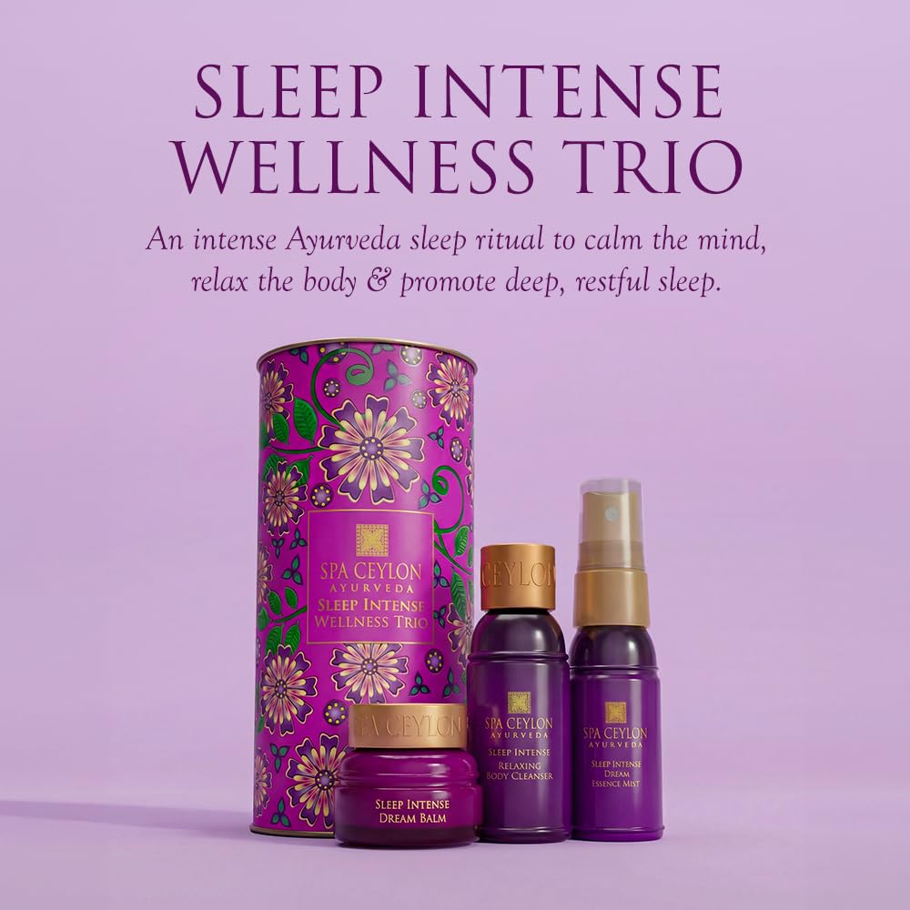 SPA CEYLON Sleep Intense Wellness Trio Set mit Duschgel, Körpercreme und Balsam, beruhigendes Geschenkset für tiefen Schlaf und Abendroutine, vegan und ayurvedisch inspiriert – Bild 5