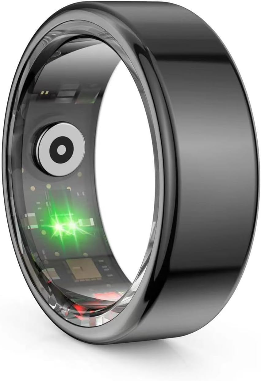 Smart Ring, Bluetooth-Fitness-Tracker-Ring für Männer und Frauen mit Herzfrequenz-, Schlaf- und Sauerstoffsättigungsüberwachung für iPhone und Samsung-Handys, Schwarz #9