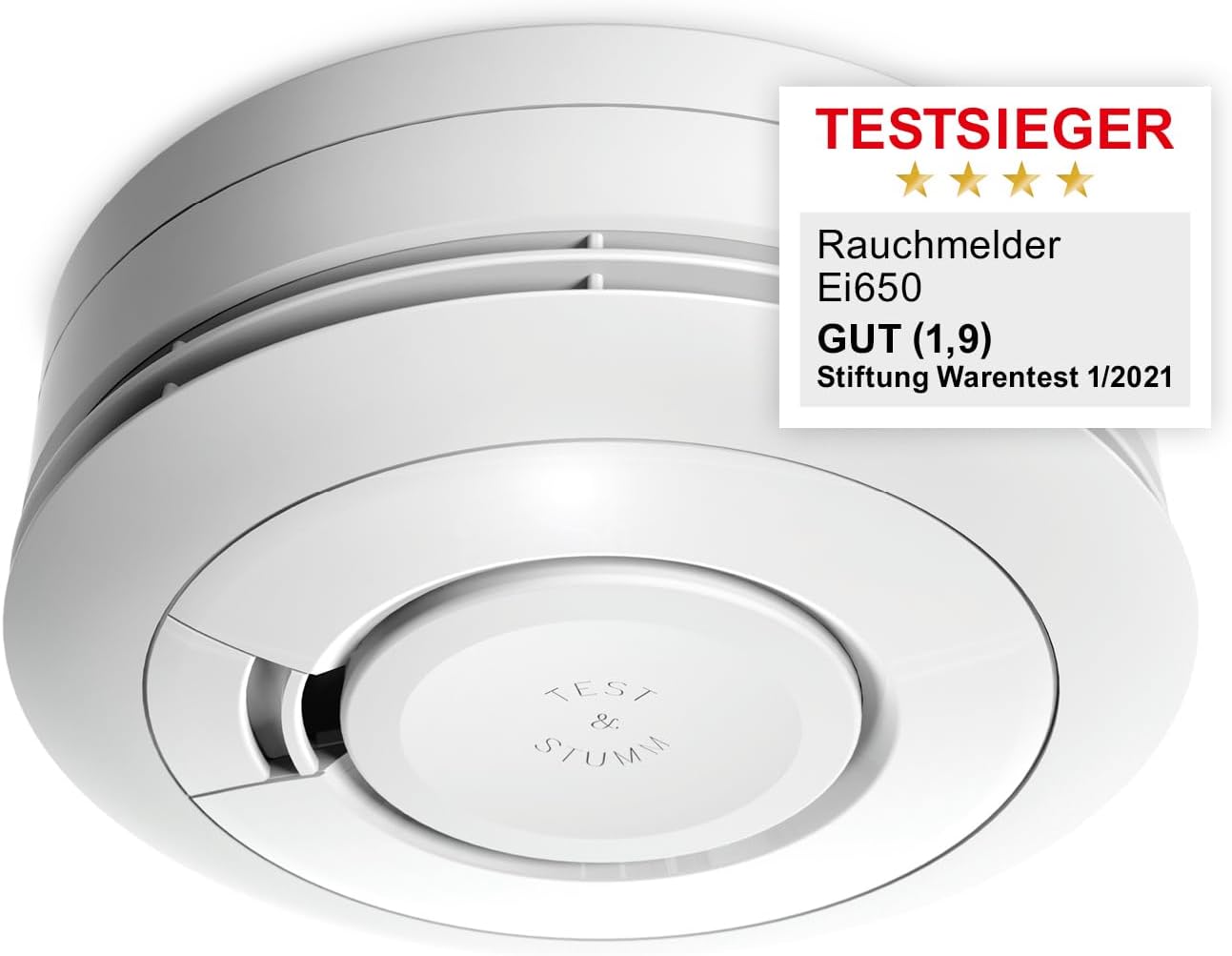 Ei Electronics Ei650 Rauchmelder, Standgerät mit Batterie für 10 Jahre, Testsieger Stiftung Warentest, weiß – Bild 2