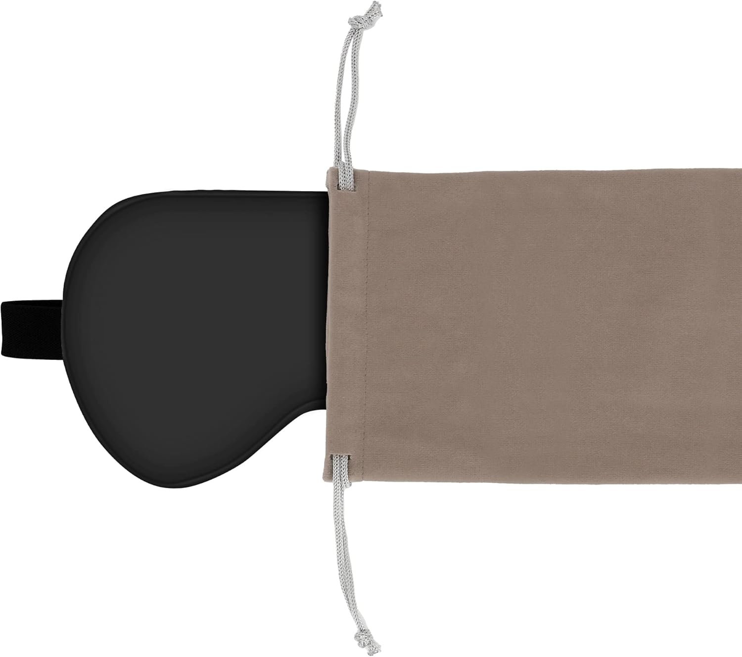 Amazon Basics – Schwarze, gebogene Schlafmaske aus natürlicher Maulbeerseide mit verstellbarem Riemen – Bild 7