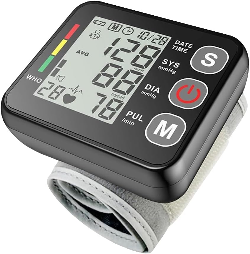 Blutdruckmessgerät für das Handgelenk, vollautomatisch, großes LED-Display, Arrhythmie-Erkennung, 2 x 99 Speicherplätze, 13,5–21,5 cm – Bild 8