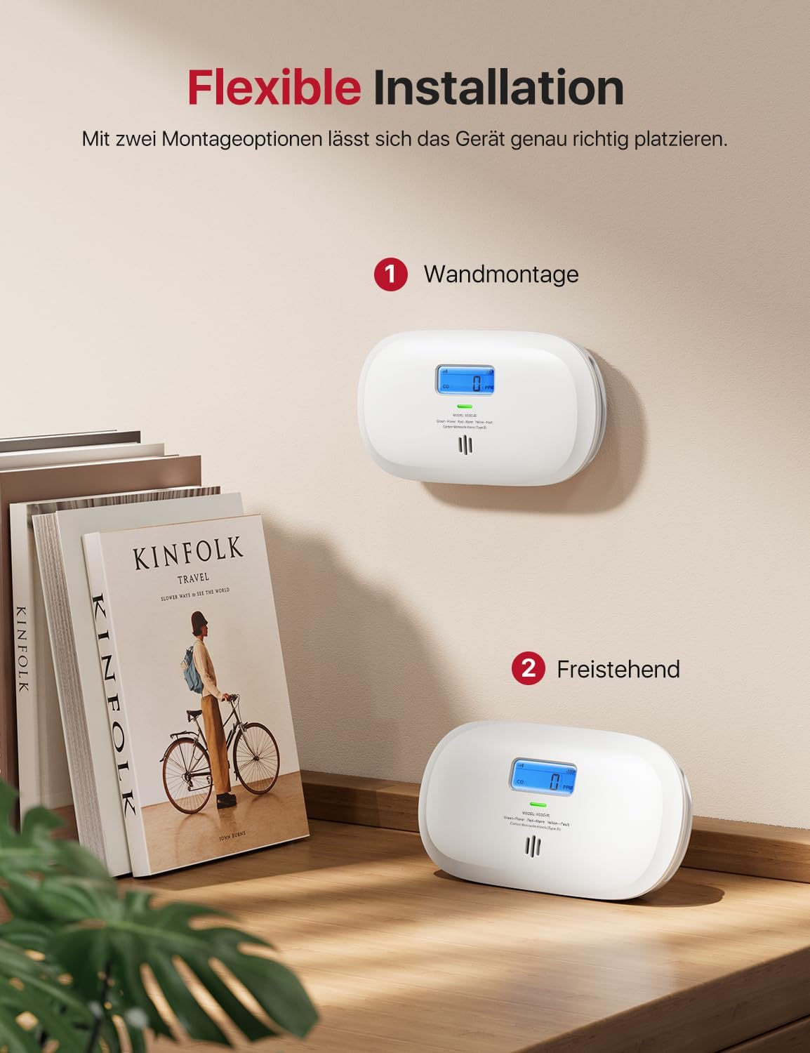 X-Sense Smarter Kohlenmonoxidmelder XC0C-iR, TÜV Rheinland zertifiziert, Stummschaltung per App, CO-Melder mit LCD-Digitalanzeige, Kohlenmonoxidmelder mit austauschbarer Batterie, 1 Stück – Bild 9