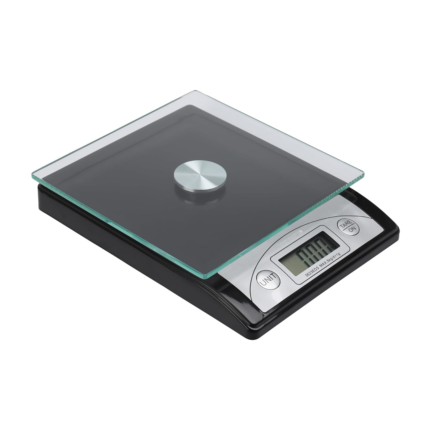 Genie 3623 EDS Digitale Briefwaage, von 1 g bis 5000 g, aus robustem Kunststoff, inkl. Glasplatte und LCD-Display, Schwarz, Schwarz – Bild 3