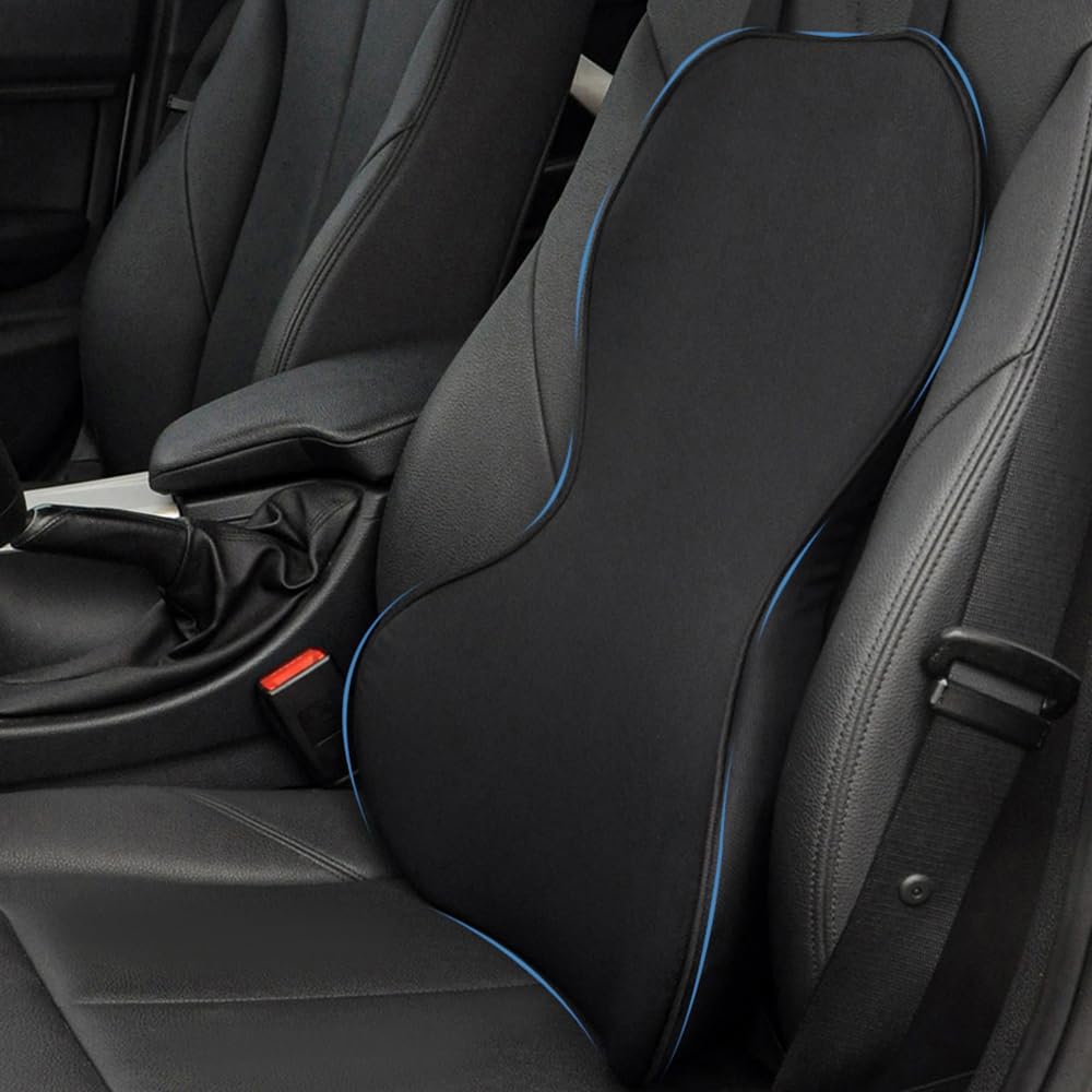 Ergonomisches Lendenwirbelstützkissen, Memory-Schaum-Rückenkissen für Autositze, Lendenkissen, Rückenstützkissen, Auto-Lendenwirbelstützkissen für Fahrer