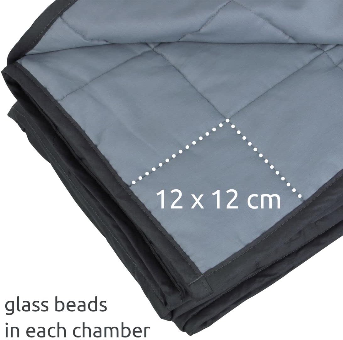 your GEAR Therapiedecke 6 kg – Gewichtsdecke 135 x 200 cm aus 100 % Baumwolle – Anti-Stress-Decke Erwachsene – schwere Decke für besseren Schlaf, Bettdecke mit Glasperlen – Schwerkraftdecke – Bild 5