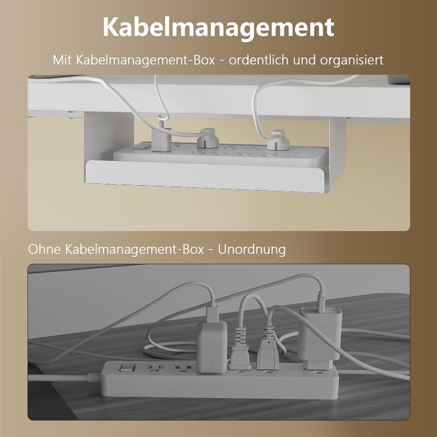 TRIUMPHKEY Höhenverstellbarer Schreibtisch, 160 x 80 cm, elektrischer Stehpult mit Dual-Motor, Touchscreen, USB-A & Kabelmanagement, 25 mm einteilige Tischplatte, ergonomischer Bürotisch, Weiß – Bild 4