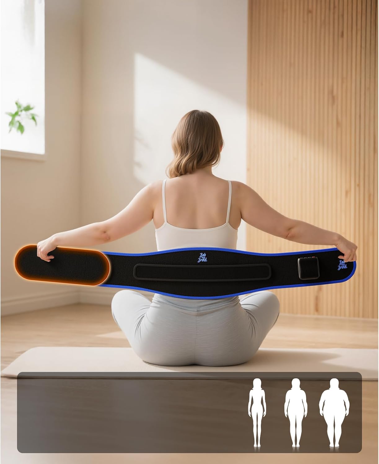 BOB AND BRAD ThermoRed Kabelloser Infrarot-Wärmegürtel mit rotem Licht, Heizkissen für Rücken- und Rückenmassagegerät mit Vibrationsmassage, Muskelverspannungen lindern, Geschenk – Bild 6