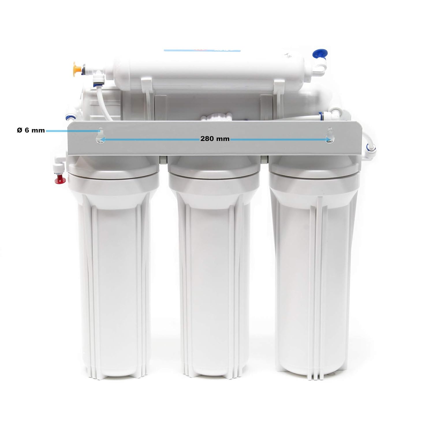 Naturewater NW-RO50-NP35 Umkehrosmoseanlage 190 L/Tag, 5-stufiges Trinkwasserfiltrationssystem, Osmoseanlage mit Behälter – Bild 3