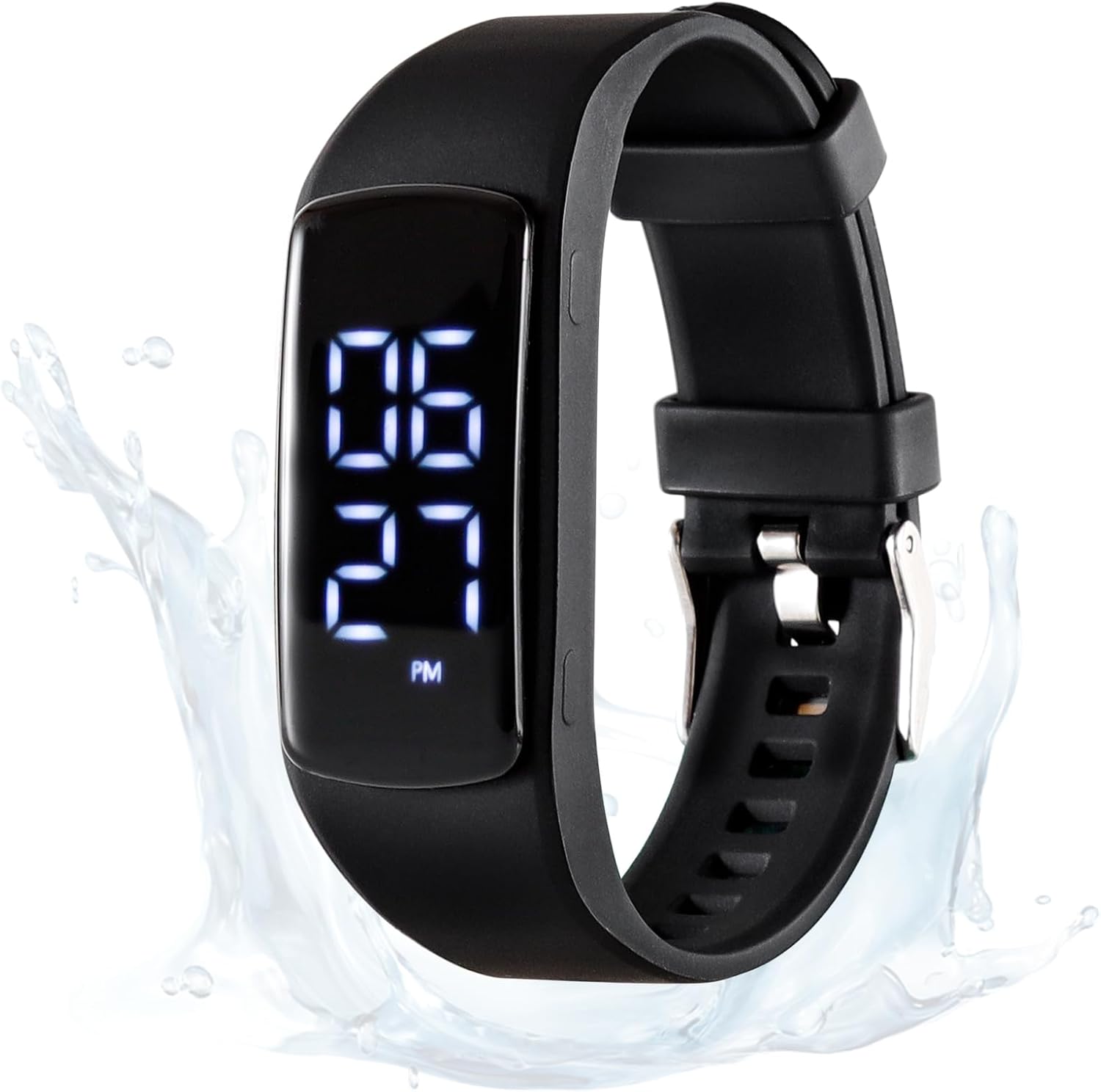 Ohne Mobilfunkverbindung, EPERSU IP68 wasserdichte Schrittzähleruhr, Fitness-Tracker-Armband, Kalorienzähler für Erwachsene, Kinder, Männer, Frauen, ohne App, ohne Bluetooth, für Sauna & Schwimmen