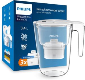 Philips Wasserfilterkanne XL + 3 Ge...