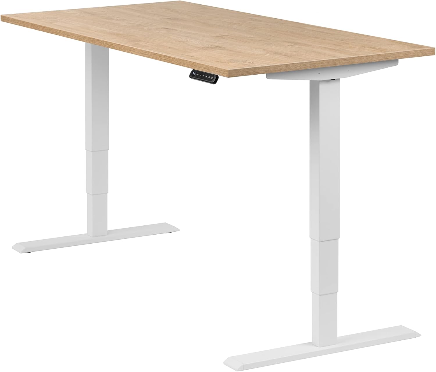 boho office® Homedesk, elektrisch stufenlos höhenverstellbar, silbernes Tischgestell mit Memory-Funktion, inkl. Weiße Tischplatte 120 x 80 cm – Bild 4