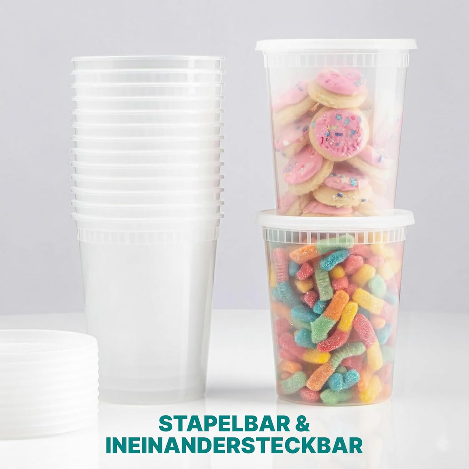 JoyServe 32 oz Deli-Lebensmittelbehälter mit Deckel – (36 Sets), luftdichte Frischhaltedosen zum Mitnehmen in Viertelgröße mit 36 Deckeln, BPA-frei, spülmaschinenfest – Bild 9