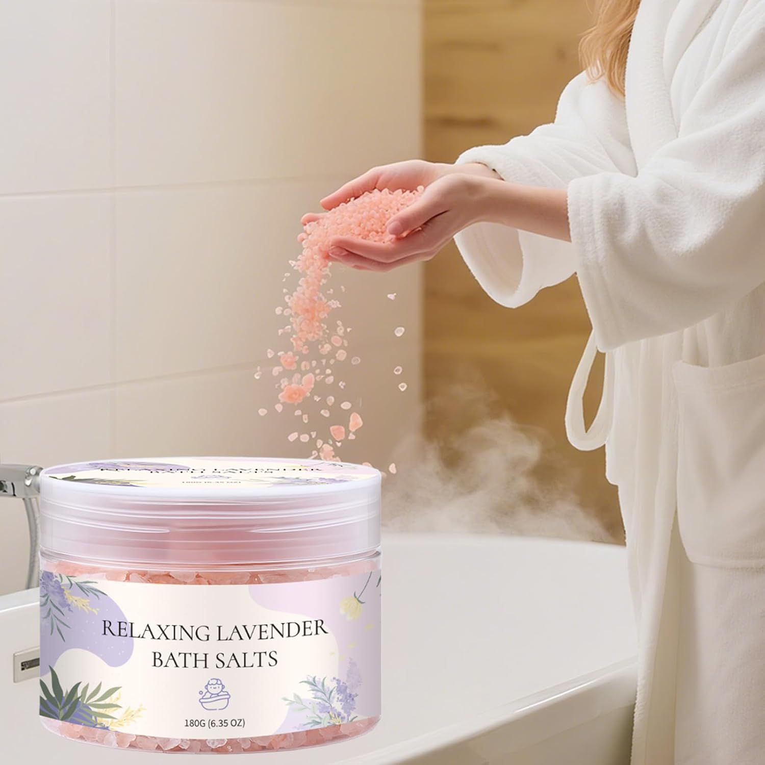 Pflegeset Damen Duschset Frauen Geschenkset Lavendel in schöner Geschenkbox, Kissenspray Wellness-Geschenke für Frauen Entspannungsgeschenk für Mama, Freundin, Mädchen zum Geburtstag – Bild 7