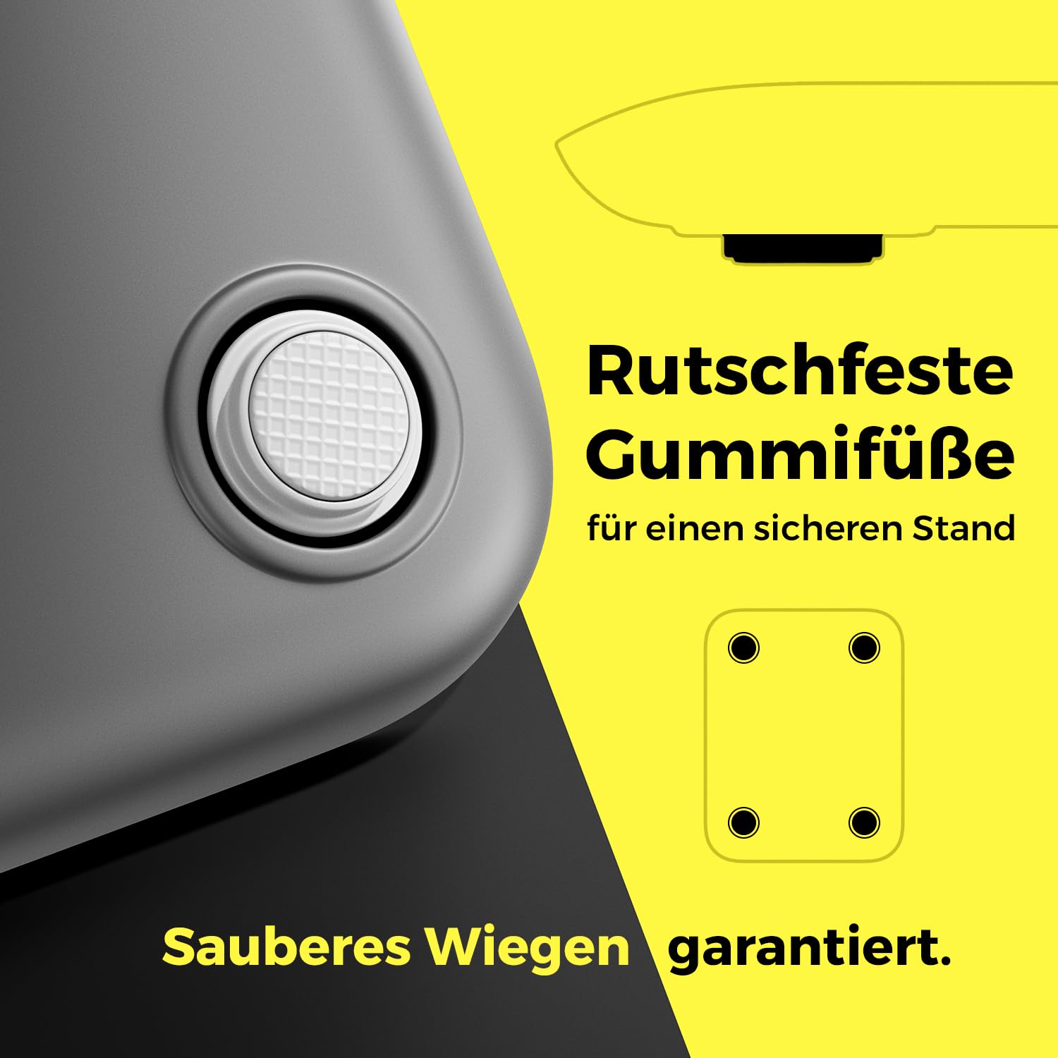 deleyCON Digitale Küchenwaage, LCD-Display, Tarafunktion (mit Batterien) bis 5 kg, Digitalwaage, Buchstabenwaage, genau auf 1 g, Backen, Kochen, Messen von Zutaten, Diät, Fitness, Schmuck, klein und flach, Silber – Bild 4