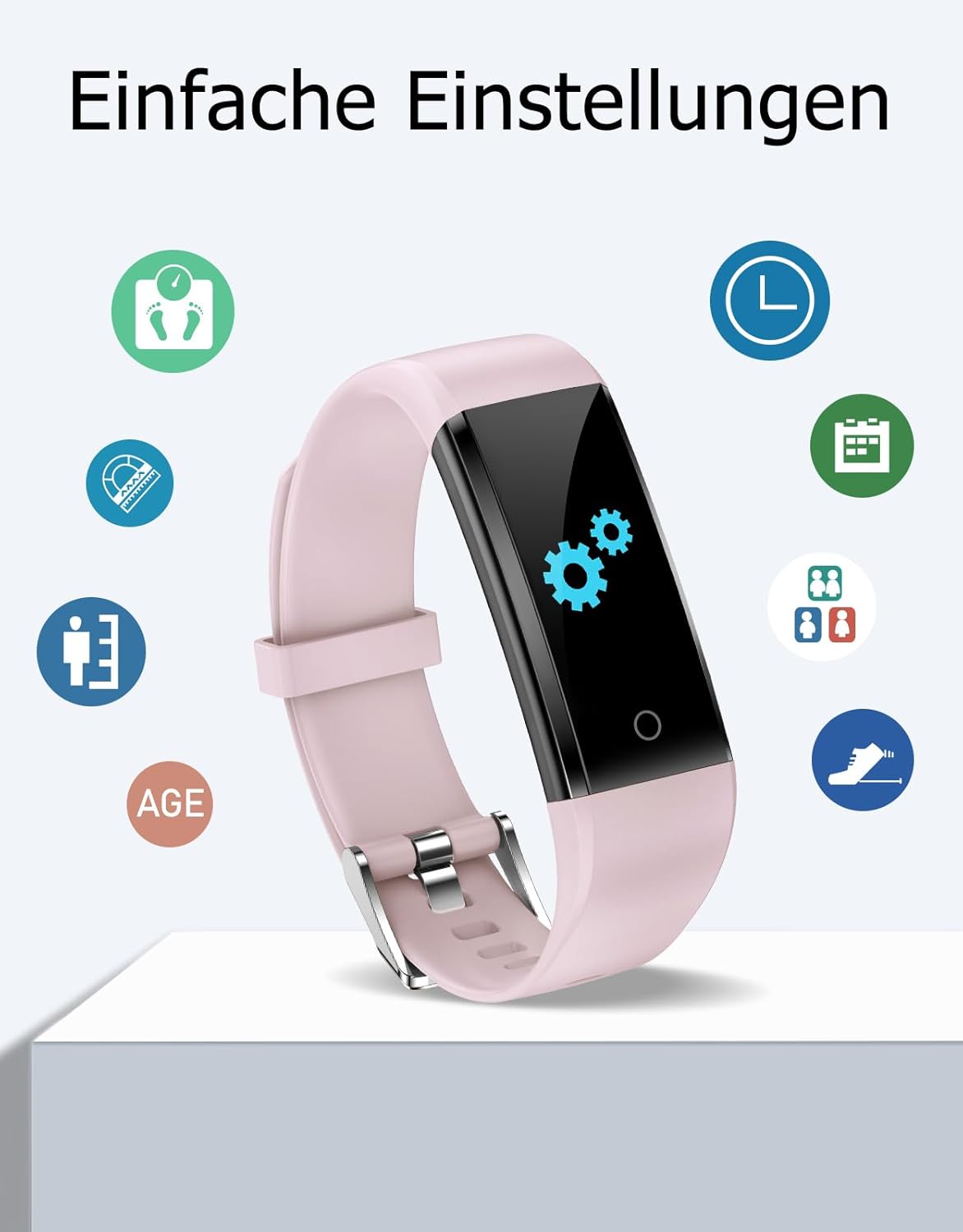 GRV Schrittzähler Uhr Ohne Bluetooth/Ohne Handy für Damen Herren Senioren Kinder,Fitness Tracker Fitnessuhr mit Schrittzähler Kalorienzähler,Schlafüberwachung Aktivitätstracker für Gehen Laufen – Bild 5