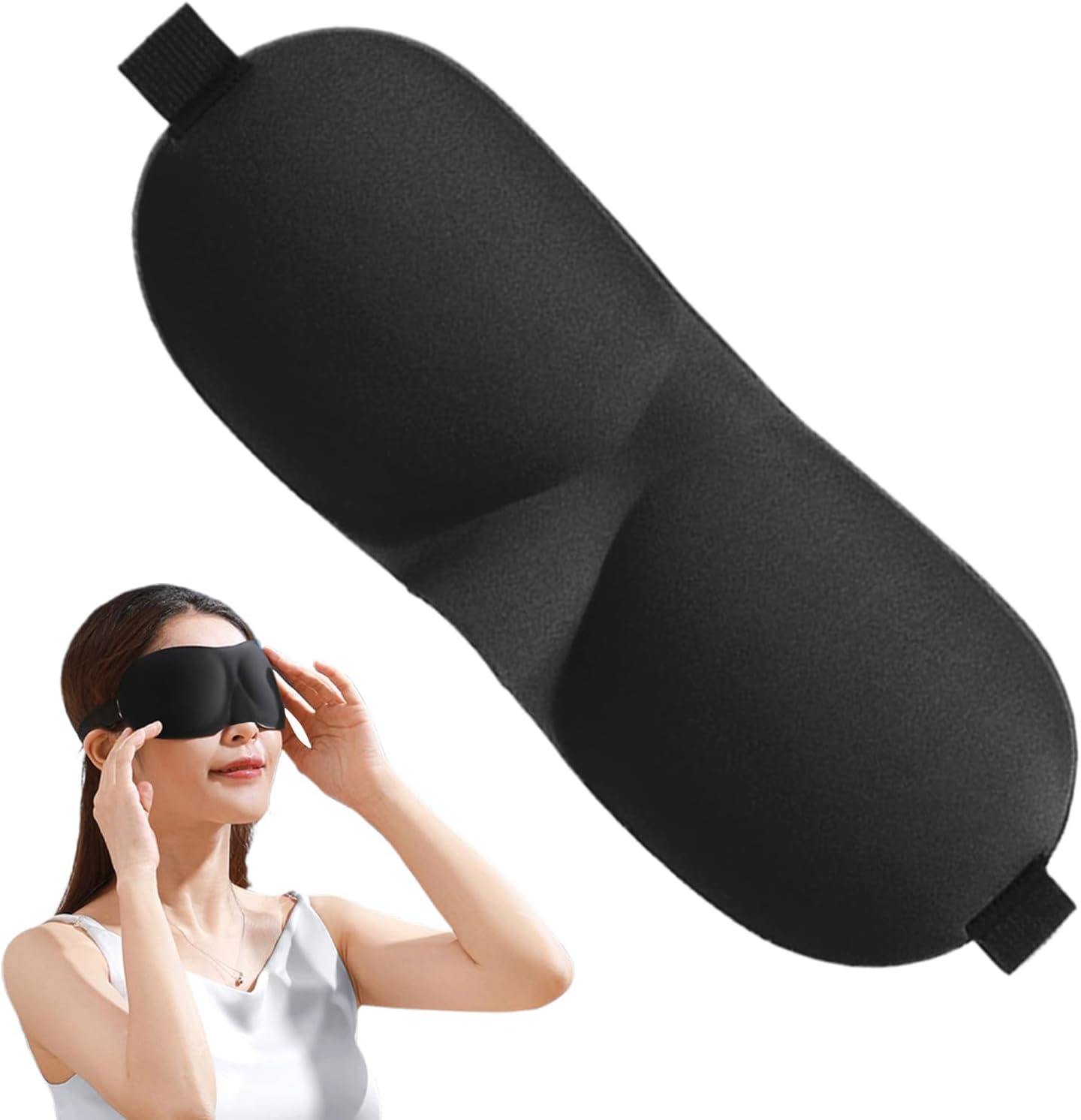 Schlafmaske – 3D-Maske gegen Licht | Atmungsaktive Augenabdeckung für Reisen, Flugzeug, Meditation, Spa, Ruheraum