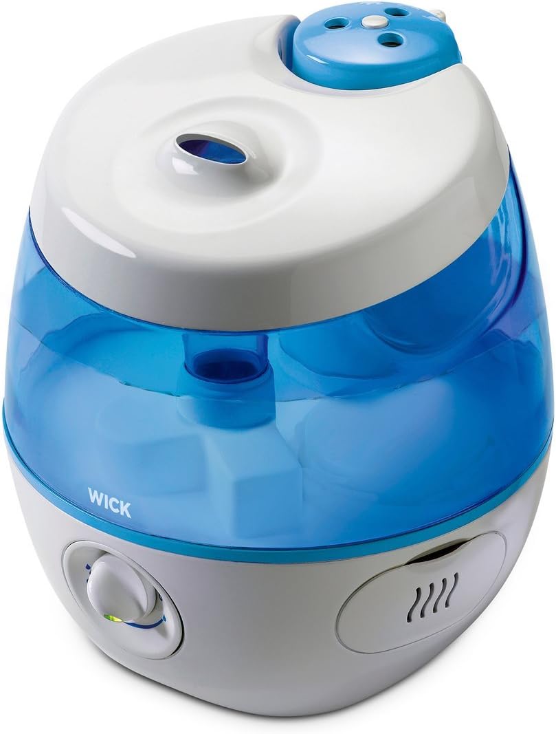 Wick SweetDreams Kaltluftbefeuchter mit Lichtprojektion – für Kinderzimmer und Babyzimmer – für Räume bis 35 m² – Pad mit ätherischen Ölen inklusive – leise Ultraschall-Technologie – WUL575