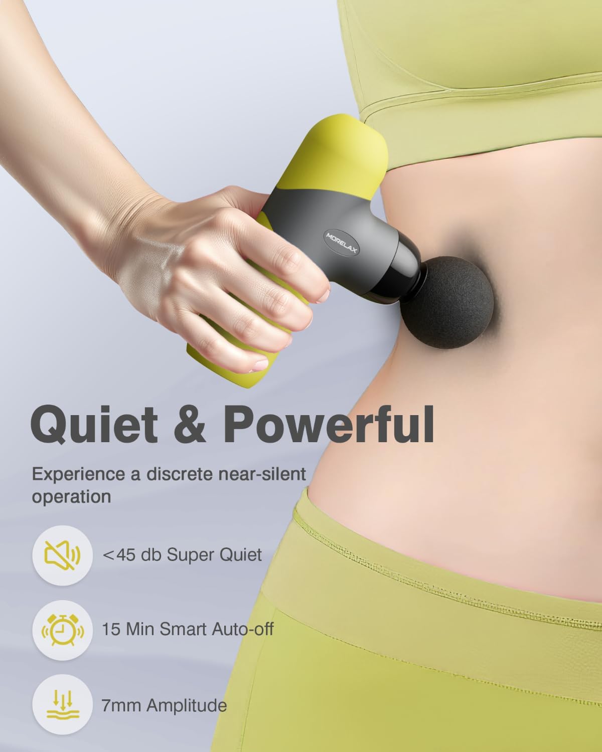 Mini-Massagepistole, tragbares Tiefengewebe-Muskel-Percussion-Massagegerät, elektrisches Hand-Sportmassagegerät mit 6 Massageköpfen, 4 Geschwindigkeiten, bestes Geschenk – Bild 4