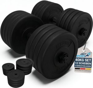 ArtSport 2er-Hantelset 20/30/40 kg ...