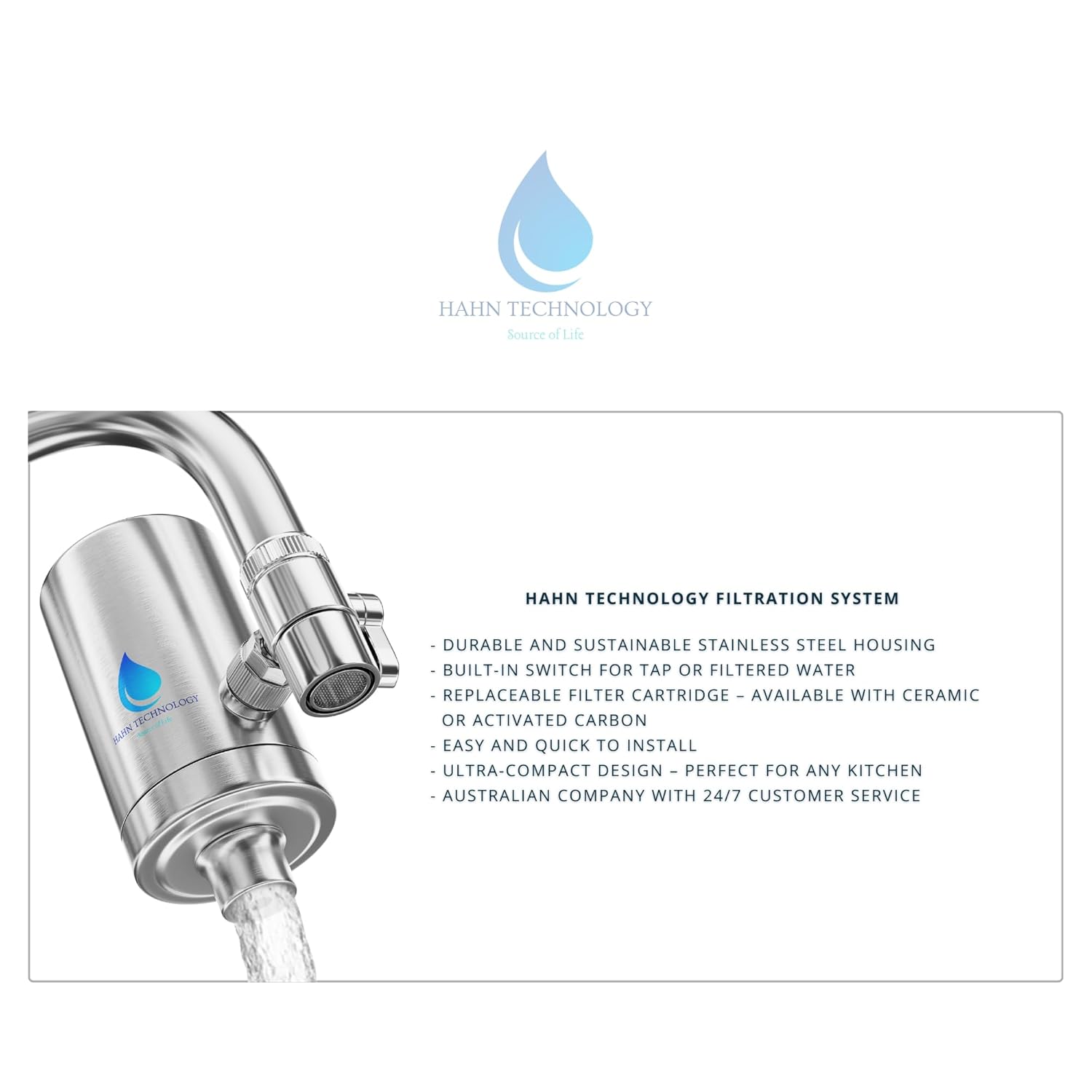 Aktivkohle-Ersatzkartusche mit Keramikperlen und Mikrofilter; Reduziert Chlor, Gerüche und Schadstoffe: Im Labor auf sicheren Lebensmittelkontakt getestet – Bild 3