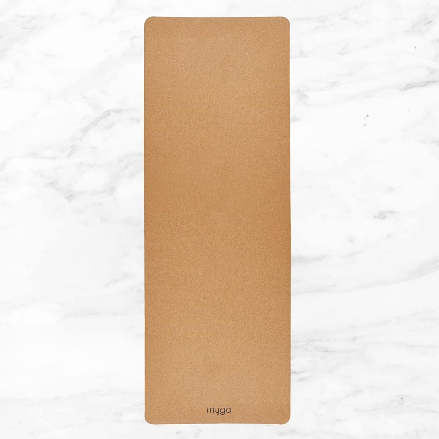 Myga Yogamatte aus Kork – Extra große Trainingsmatte mit tollem Halt, Pilates, Stretching und Fitness – umweltfreundlicher Naturkork – 205 cm x 70 cm x 6 mm – Bild 2